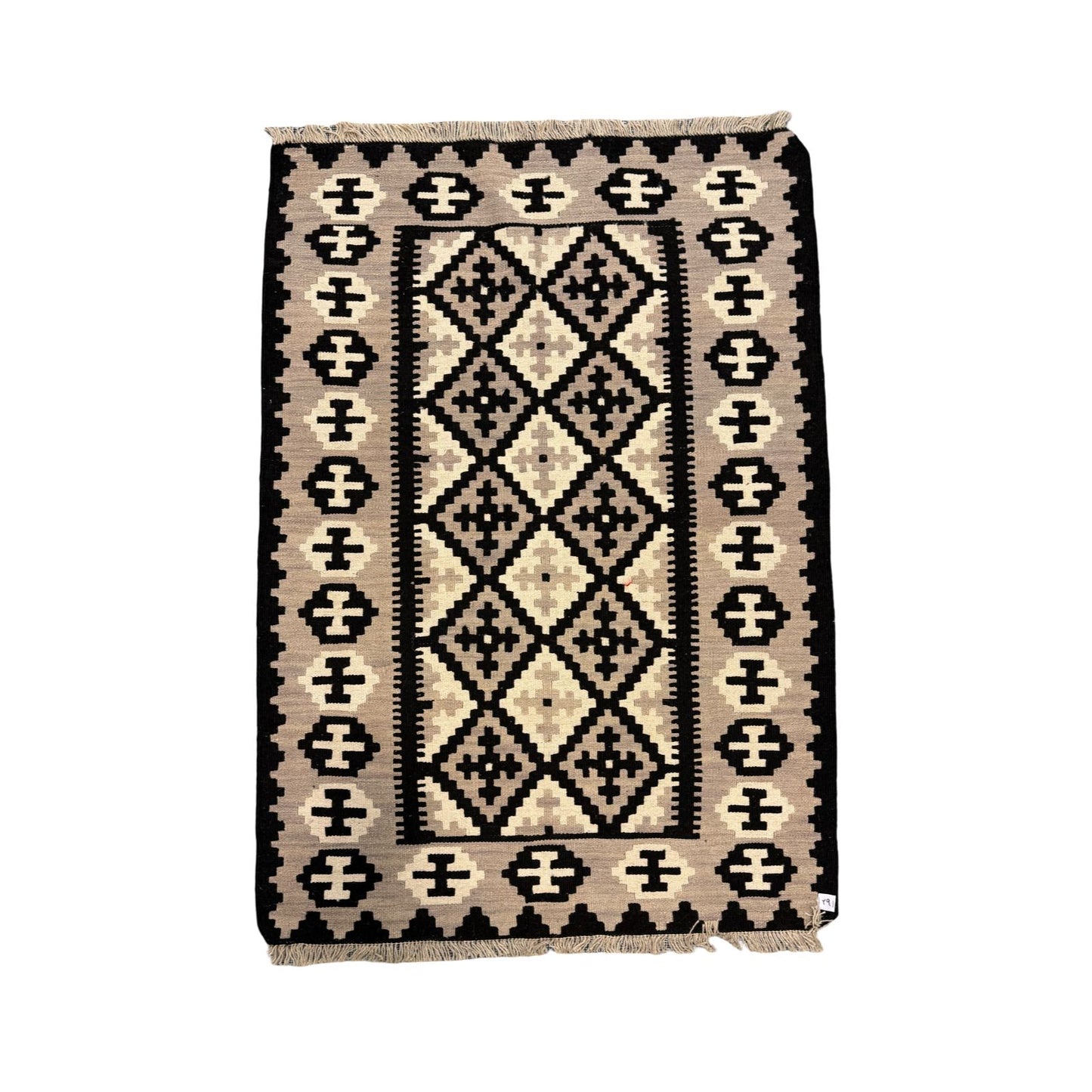 Handmade Azerbaijani Kilim Rug 145×95 cm | Natural Wool Tribal Rug | 49 OMR