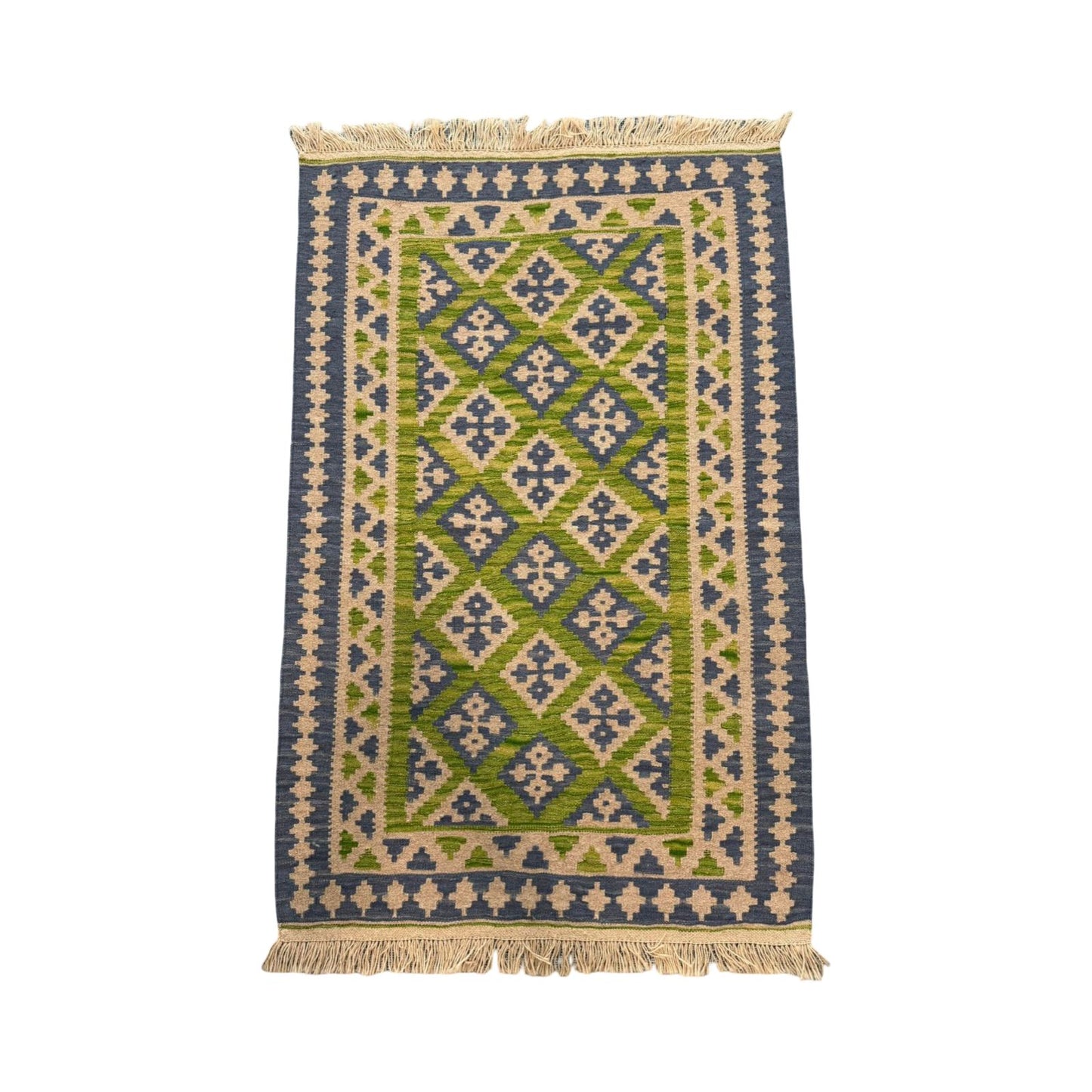 Handmade Azerbaijani Kilim Rug 145×95 cm | Natural Wool Tribal Rug | 49 OMR