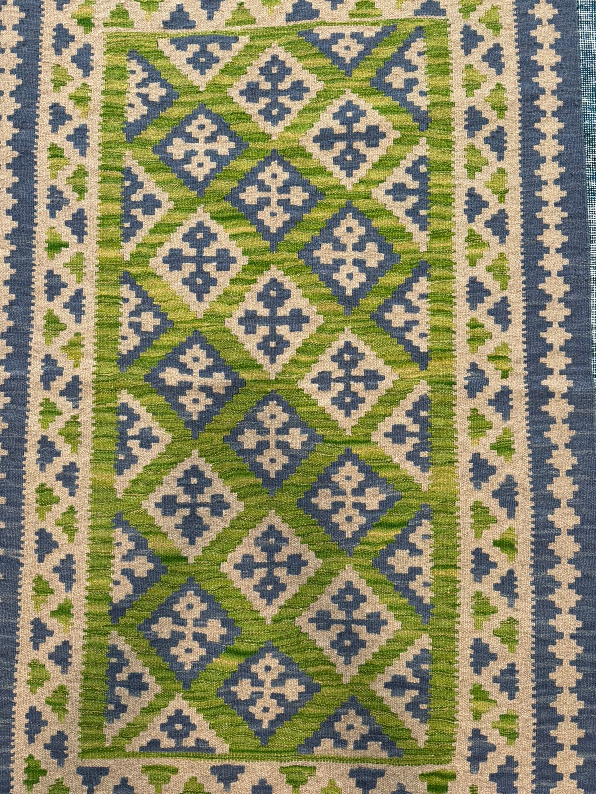 Handmade Azerbaijani Kilim Rug 145×95 cm | Natural Wool Tribal Rug | 49 OMR